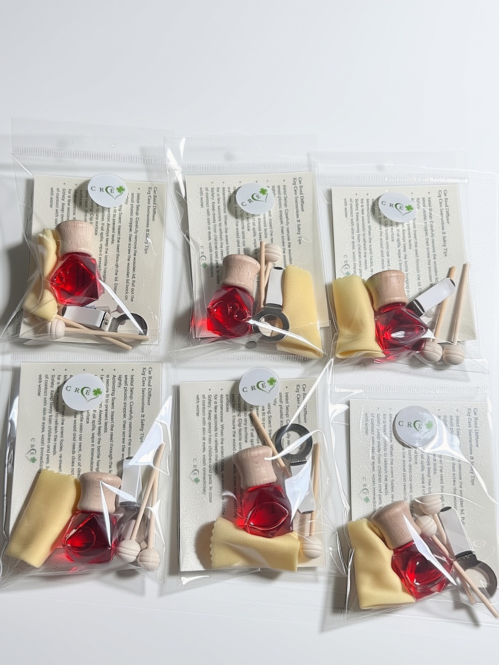 Handpoured 🇨🇦 Car Reed Diffuser with Wooden Cap message me your scent 6 pcs